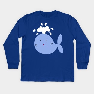 Little Blue Whale Kids Long Sleeve T-Shirt